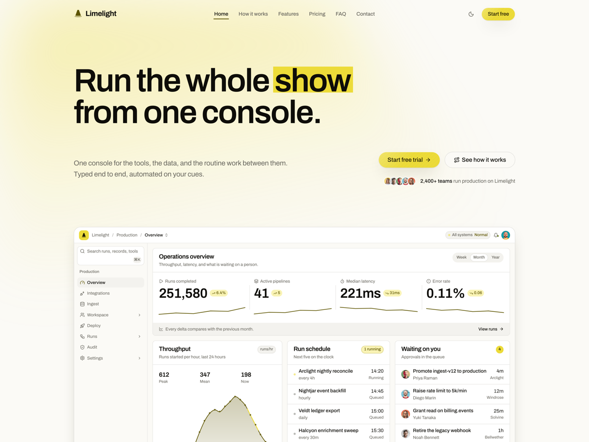 Limelight - Next.js SaaS Marketing Site Template