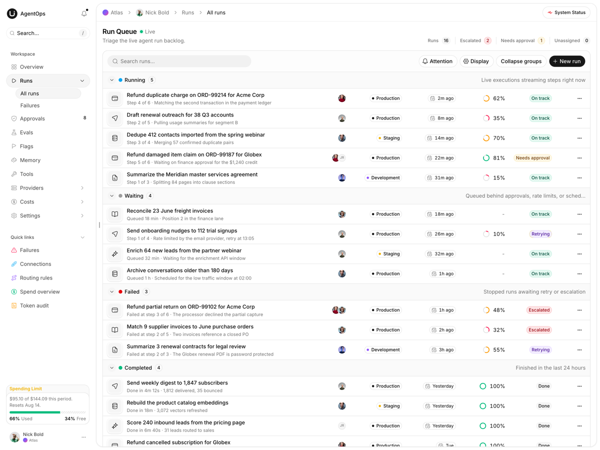 Flux - Next.js AI Agent Console Template