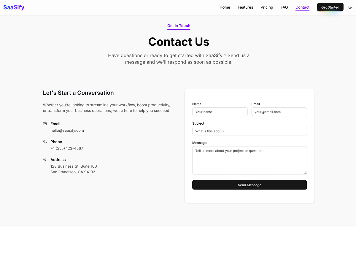 SaaSify - Next.js Landing Template
