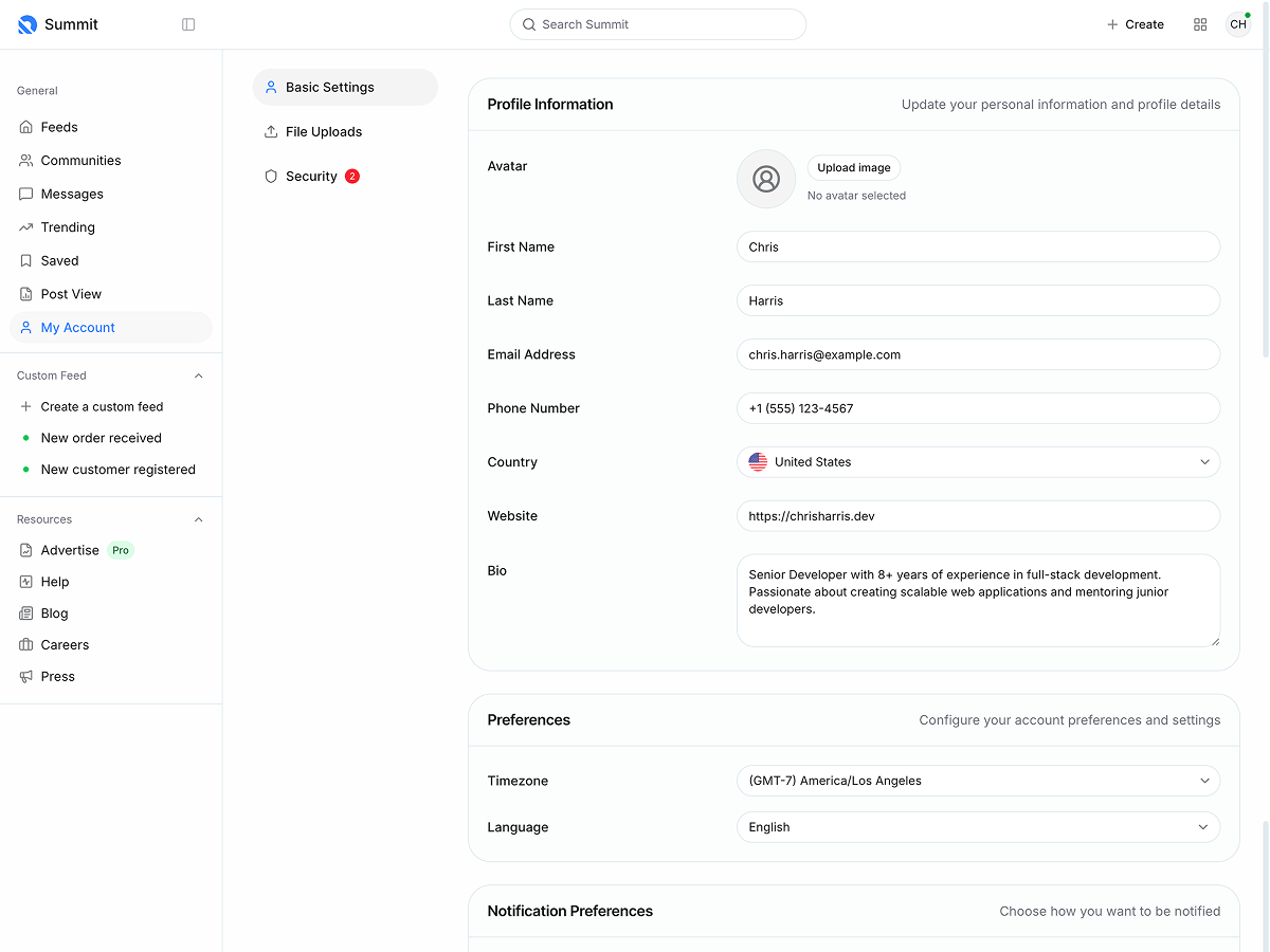 Summit - Next.js App Template